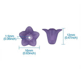 500 Frosted Transparent Acrylic Flower Beads for Jewelry Making 16x12mm