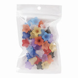 500 Frosted Transparent Acrylic Flower Beads for Jewelry Making 16x12mm