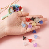 500 Frosted Transparent Acrylic Flower Beads for Jewelry Making 16x12mm