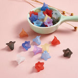 500 Frosted Transparent Acrylic Flower Beads for Jewelry Making 16x12mm