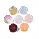 935pcs 500g Frosted Transparent Flower Acrylic Beads for Jewelry Making