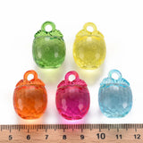 Transparent Acrylic Persimmon Pendants Mix for Jewelry Making