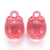 Transparent Acrylic Persimmon Pendants Mix for Jewelry Making