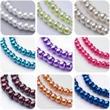 140pcs 4mm 6mm Glass Pearl Beads Strand for DIY Jewelry Making