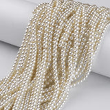 140pcs 4mm 6mm Glass Pearl Beads Strand for DIY Jewelry Making