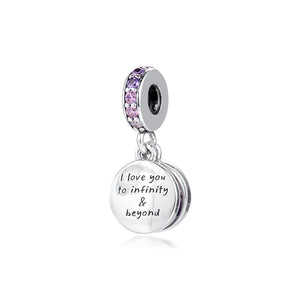 Glittering Infinity Hearts & Stars 925 Silver Beads for Bracelets
