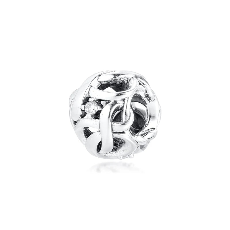 Openwork Woven Infinity Charm Sterling Silver Jewelry