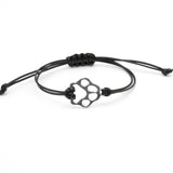 Adjustable Dog Paw Charm Bracelet