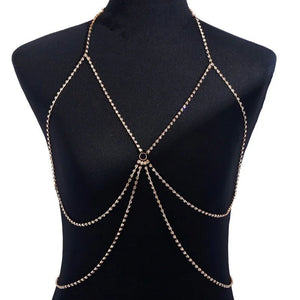 Crystal Body Jewellery Bra Necklace Bikini Necklaces Women