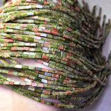 Agate/Jade Rectangle Beads 2*4mm DIY Jewelry Making Loose Beads Nature