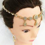 Algeria Palace Water Drop Head Chain Jewelry Crystal Bijoux