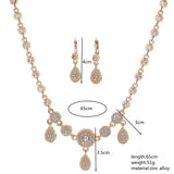 Algeria Palace Water Drop Head Chain Jewelry Crystal Bijoux