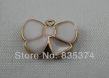 Enamel Bowknot Pendant Charms Jewelry Accessories DIY