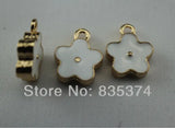 Enamel Flower Pendant Charms Jewelry Accessories