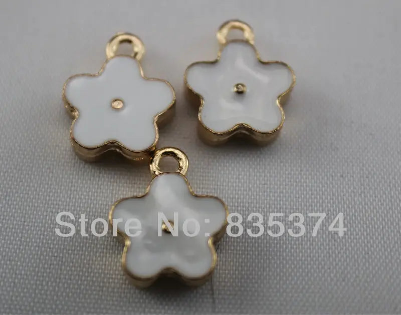 Enamel Flower Pendant Charms Jewelry Accessories