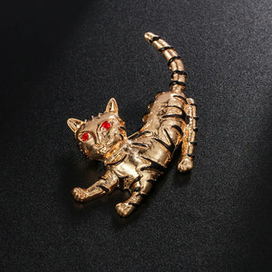 Antique Alloy Tiger Brooches for Men and Women, Animal Corsage Accessory
