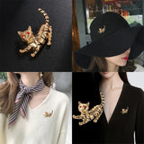 Antique Alloy Tiger Brooches for Men and Women, Animal Corsage Accessory