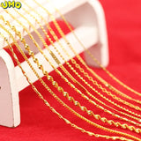 Alluvial Necklace Fine Chain Female 24k Copper Plated Lock Bone Chain