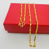 Alluvial Necklace Fine Chain Female 24k Copper Plated Lock Bone Chain