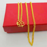 Alluvial Necklace Fine Chain Female 24k Copper Plated Lock Bone Chain
