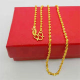 Alluvial Necklace Fine Chain Female 24k Copper Plated Lock Bone Chain