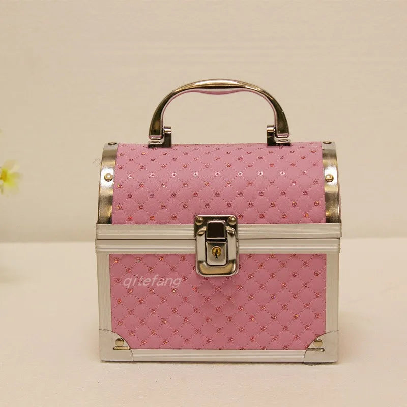 Aluminum Makeup Train Jewelry Storage Box Cosmetic Beauty Case