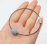 Amazonite/Aquamarine 12/14mm Carved Round Bracelet 7.5 Inch Crystal Beads