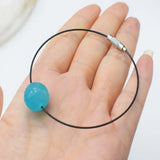 Amazonite/Aquamarine 12/14mm Carved Round Bracelet 7.5 Inch Crystal Beads