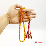 Amber Resin Tasbih 33 Beads Muslim Rosary Bracelet