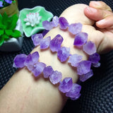 Amethyst Baroque Bead Bracelet, 10mm, 7.5 inch