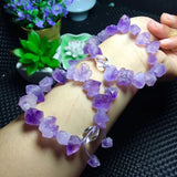 Amethyst Baroque Bead Bracelet, 10mm, 7.5 inch