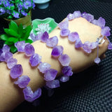 Amethyst Baroque Bead Bracelet, 10mm, 7.5 inch