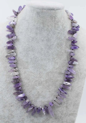 Amethyst Branch Baroque Beads 19-Inch Necklace