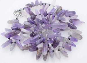 Amethyst Branch Baroque Beads 19-Inch Necklace