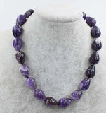 Amethyst Drop 15*20mm Necklace 18-inch Beads Natural