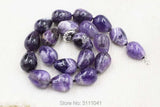 Amethyst Drop 15*20mm Necklace 18-inch Beads Natural