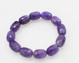 Amethyst Pillar Faceted Bracelet 7.5inch
