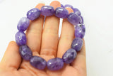 Amethyst Pillar Faceted Bracelet 7.5inch