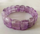 Amethyst Square 10x15mm Bracelet 7.5in Beads Nature