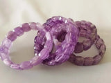 Amethyst Square 10x15mm Bracelet 7.5in Beads Nature