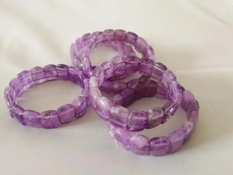 Amethyst Square Nature Bracelet 7.5-Inch Bead Nature
