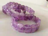 Amethyst Square Nature Bracelet 7.5-Inch Bead Nature