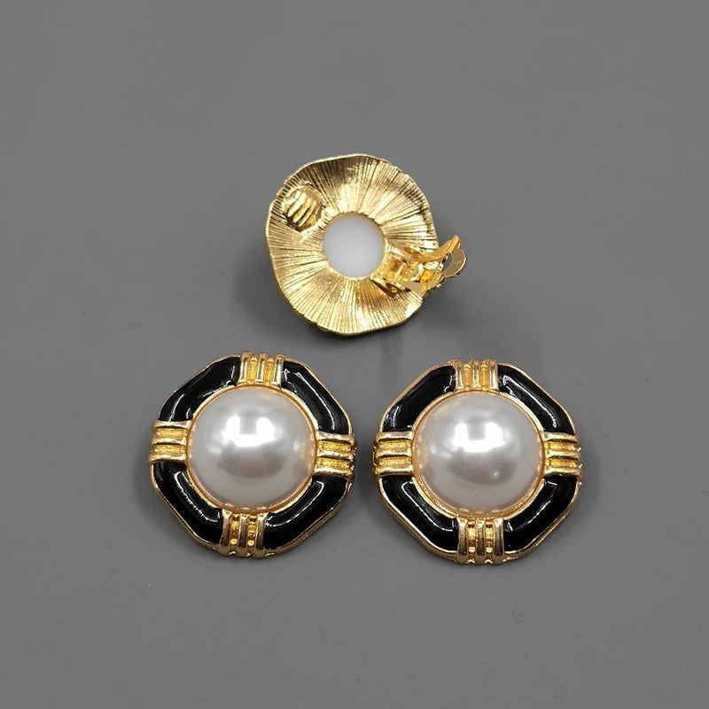 American Qingdao Glaze Pearl Drop Earrings C9