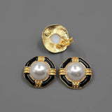 American Qingdao Glaze Pearl Drop Earrings C9