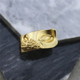 Exaggerated Half Face Mask Pin Brooch American Golden Face Unique Cold Wind