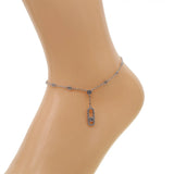 CZ Bead Anklet for Women - Beach Foot Jewelry