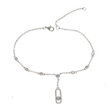CZ Bead Anklet for Women - Beach Foot Jewelry