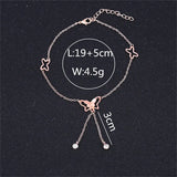 Metal Butterfly Rhinestone Anklets