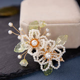 Antique Chinese Tassel Hairpin Barrettes Small Clear Edge