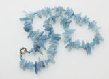 Aquamarine Baroque Branch 10-16mm Necklace 19 Inch Gemstone Beads